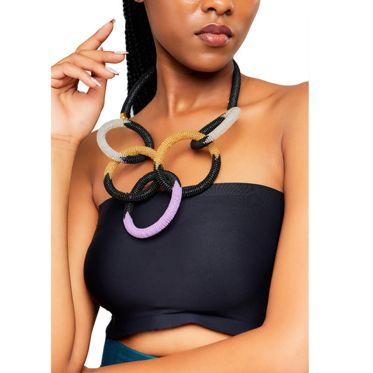 Olympic Style Beaded Necklace